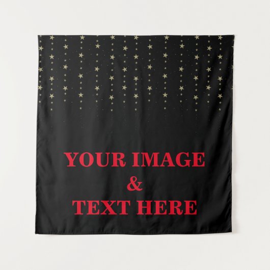 Aangepaste eigen foto- en tekstopmaak wandkleed (Voorkant)