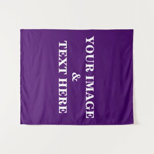 Aangepaste eigen foto- en tekstopmaak wandkleed (Voorkant (horizontaal))