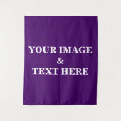 Aangepaste eigen foto- en tekstopmaak wandkleed (Voorkant)