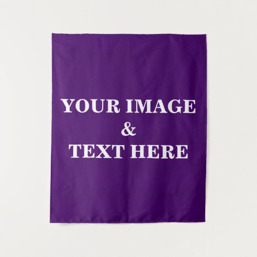 Aangepaste eigen foto- en tekstopmaak wandkleed (Voorkant)