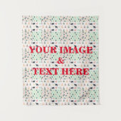 Aangepaste eigen foto- en tekstopmaak wandkleed (Voorkant)