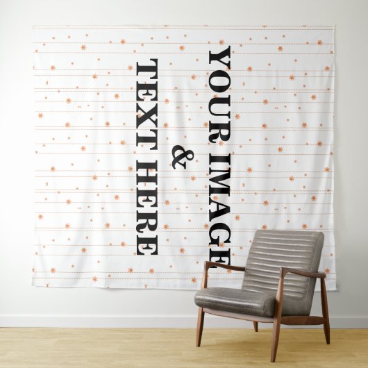 Aangepaste eigen foto- en tekstopmaak wandkleed (In Situ (horizontaal))