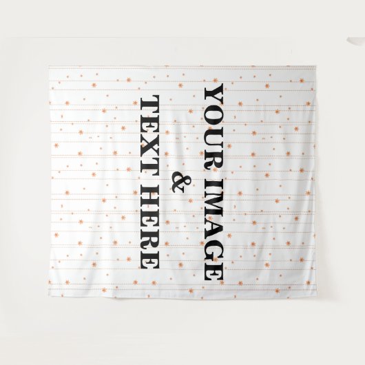 Aangepaste eigen foto- en tekstopmaak wandkleed (Voorkant (horizontaal))