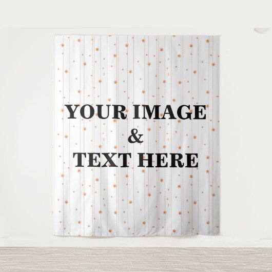 Aangepaste eigen foto- en tekstopmaak wandkleed (Voorkant)