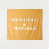 Aangepaste eigen foto- en tekstopmaak wandkleed (Voorkant (horizontaal))