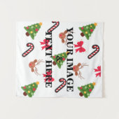 Aangepaste eigen foto- en tekstopmaak wandkleed (Voorkant (horizontaal))