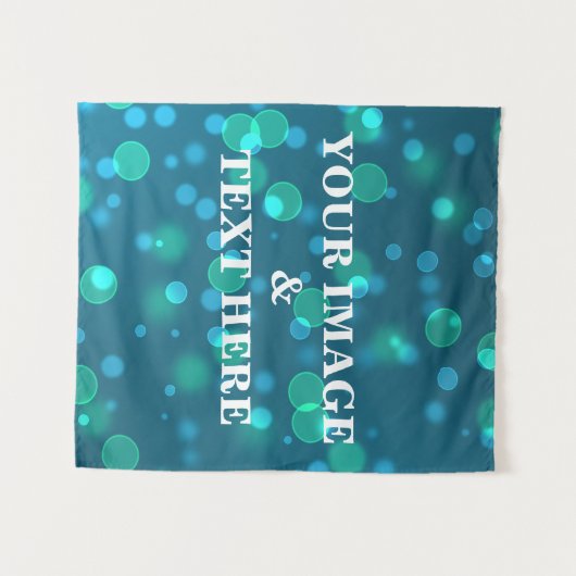 Aangepaste eigen foto- en tekstopmaak wandkleed (Voorkant (horizontaal))