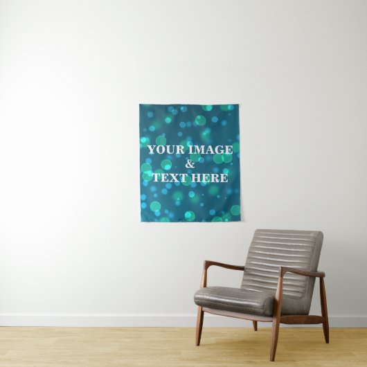 Aangepaste eigen foto- en tekstopmaak wandkleed (In situ)