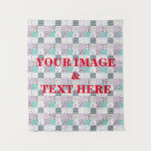 Aangepaste eigen foto- en tekstopmaak wandkleed (Voorkant)