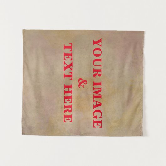 Aangepaste eigen foto- en tekstopmaak wandkleed (Voorkant (horizontaal))