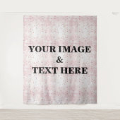 Aangepaste eigen foto- en tekstopmaak wandkleed (Voorkant)