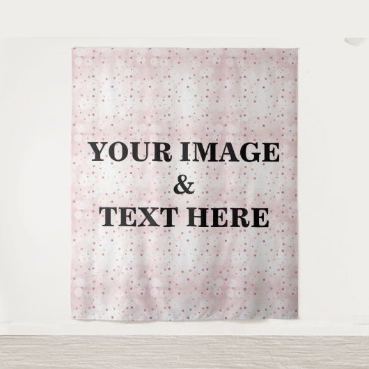 Aangepaste eigen foto- en tekstopmaak wandkleed (Voorkant)