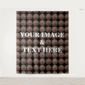 Aangepaste eigen foto- en tekstopmaak wandkleed (Voorkant)