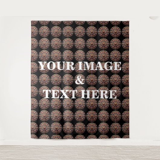 Aangepaste eigen foto- en tekstopmaak wandkleed (Voorkant)