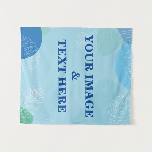 Aangepaste eigen foto- en tekstopmaak wandkleed (Voorkant (horizontaal))