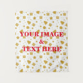 Aangepaste eigen foto- en tekstopmaak wandkleed (Voorkant)