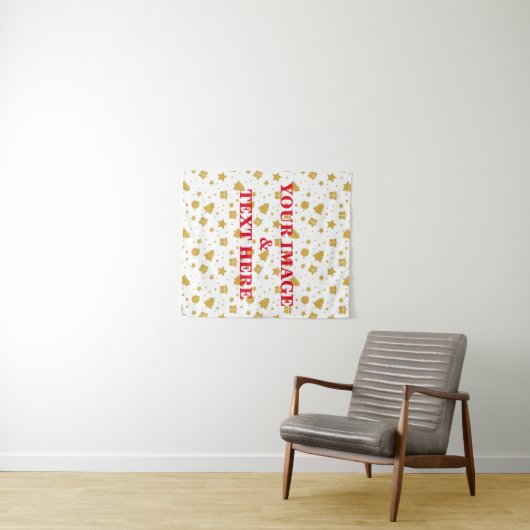 Aangepaste eigen foto- en tekstopmaak wandkleed (In Situ (horizontaal))