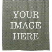 Aangepaste eigen foto- en tekstoptoner C Douchegordijn (Voorkant)