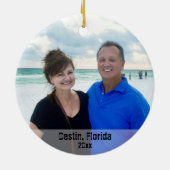 Aangepaste eigen foto-evaluaties van elke beach keramisch ornament (Achterkant)