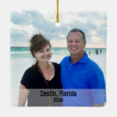 Aangepaste eigen foto-evaluaties van elke beach keramisch ornament (Achterkant)