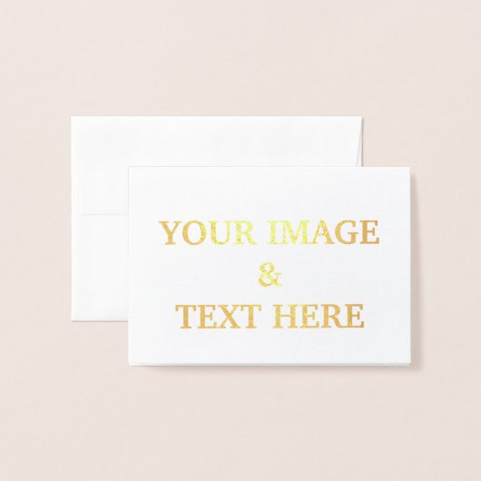 Aangepaste eigen foto folie kaarten (Voorkant met envelop)