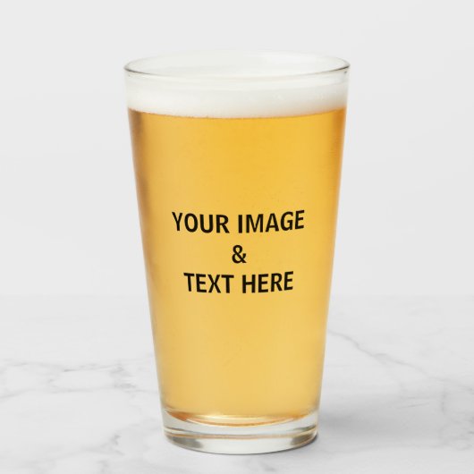 Aangepaste eigen foto glas (Voorkant gevuld)