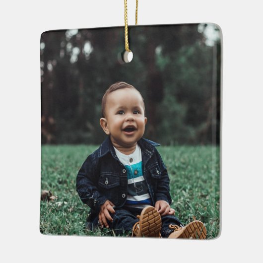 Aangepaste eigen foto keramisch ornament (Links)