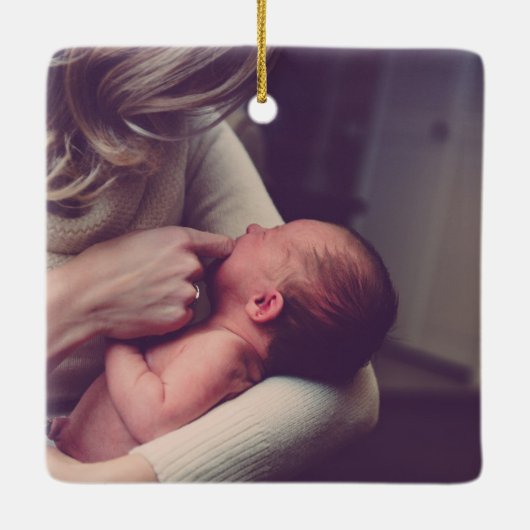 Aangepaste eigen foto keramisch ornament (Achterkant)