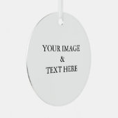 Aangepaste eigen foto metalen ornament (Voorkant Rechts)