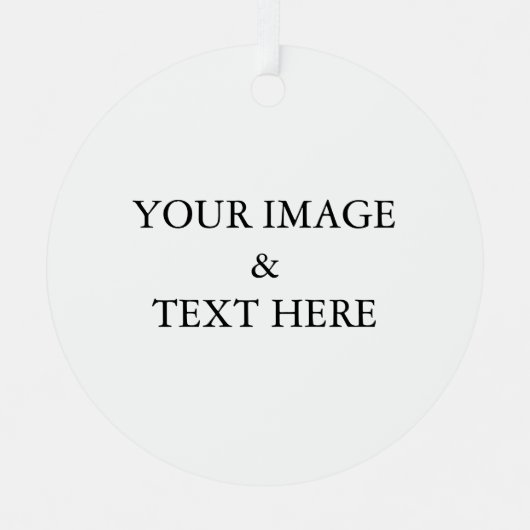 Aangepaste eigen foto metalen ornament (Voorkant)