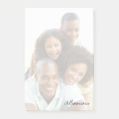 Aangepaste eigen foto Modern Trendy Script Typogra Post-it® Notes (Voorkant)
