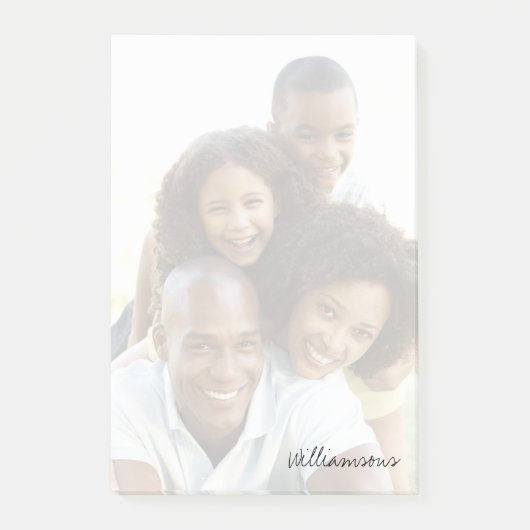 Aangepaste eigen foto Modern Trendy Script Typogra Post-it® Notes (Voorkant)