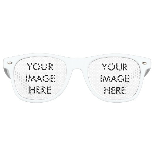 Aangepaste eigen foto retro zonnebril (Voorkant)