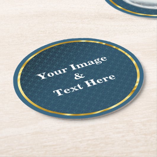 Aangepaste eigen foto ronde kartonnen onderzetter (Gebogen)