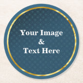 Aangepaste eigen foto ronde kartonnen onderzetter (Voorkant)