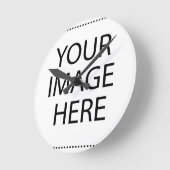 Aangepaste eigen foto ronde klok (Hoek)