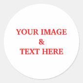 Aangepaste eigen foto ronde sticker (Voorkant)