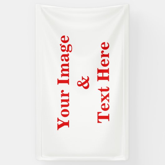 Aangepaste eigen foto spandoek (Verticaal)