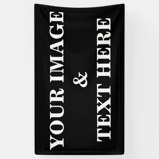 Aangepaste eigen foto spandoek (Verticaal)