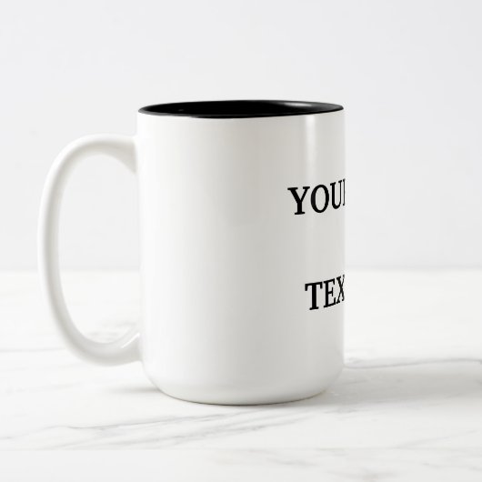 Aangepaste eigen foto tweekleurige koffiemok (Links)