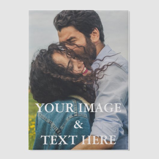 Aangepaste eigen foto vellum uitnodigingen (Voorkant)