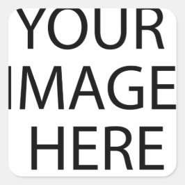Aangepaste eigen foto vierkante sticker