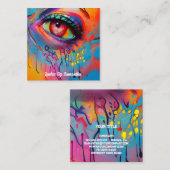 Aangepaste eigen foto vierkante visitekaartje (Voorkant / Achterkant)