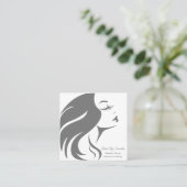 Aangepaste eigen foto vierkante visitekaartje (Staand voorkant)