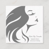 Aangepaste eigen foto vierkante visitekaartje (Voorkant)