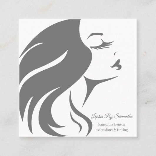 Aangepaste eigen foto vierkante visitekaartje (Voorkant)