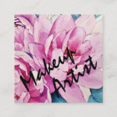 Aangepaste eigen foto vierkante visitekaartje (Voorkant)