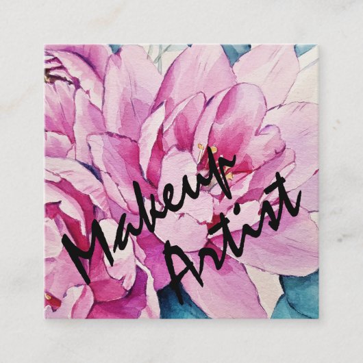 Aangepaste eigen foto vierkante visitekaartje (Voorkant)