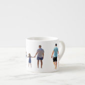 Aangepaste eigen fotocollage espressokopje cadeau espresso kop (Voorkant rechts)