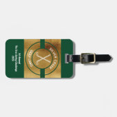 Aangepaste eigen golf green toernooi creëren bagagelabel (Voorkant horizontaal)